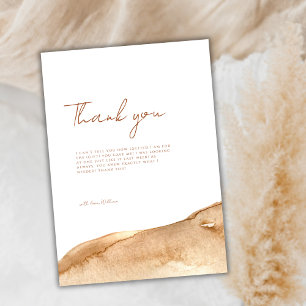 Modern Boho Abstract Desert Baby Shower  Thank You Card