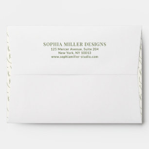 Modern Boho Abstract Lines Interior Designer Cream Envelope