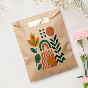 Modern Boho Abstract Nature Wall Art Favour Bags