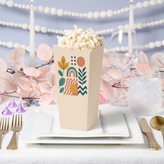 Modern Boho Abstract Nature Wall Art Favour Box (Wedding)
