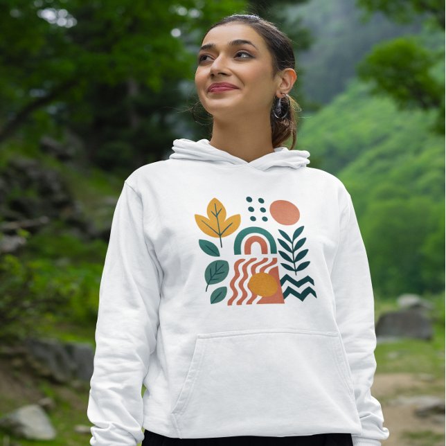 Modern Boho Abstract Nature Wall Art Hoodie (Creator Uploaded)