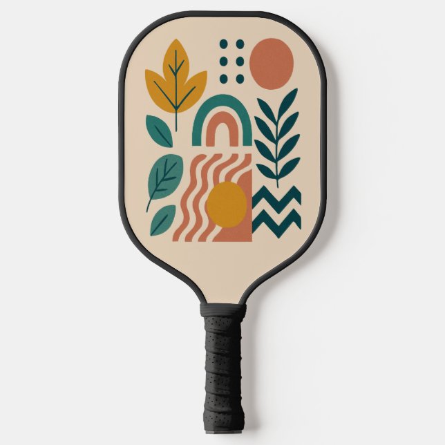 Modern Boho Abstract Nature Wall Art Pickleball Paddle (Front)