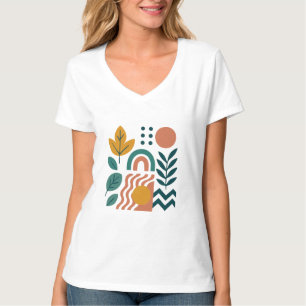 Modern Boho Abstract Nature Wall Art T-Shirt