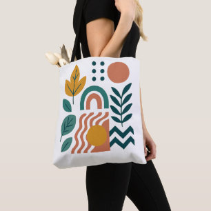 Modern Boho Abstract Nature Wall Art Tote Bag