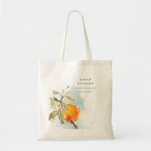 Modern Boho Abstract Sketchy Orange Garden Tote Bag