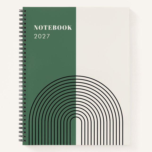 Modern Boho Abstraction Notebook (Front)