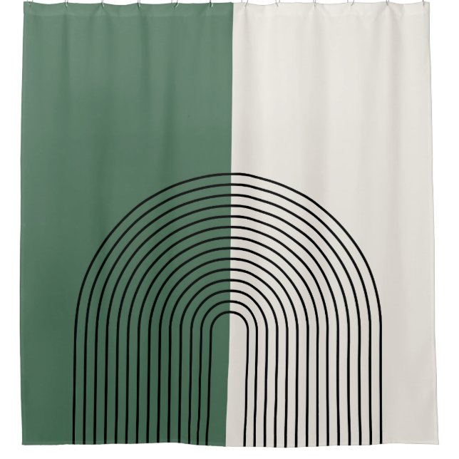 Modern Boho Abstraction Shower Curtain (Front)