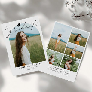 Modern Boho Arch 6 Photos Graduation Announcement