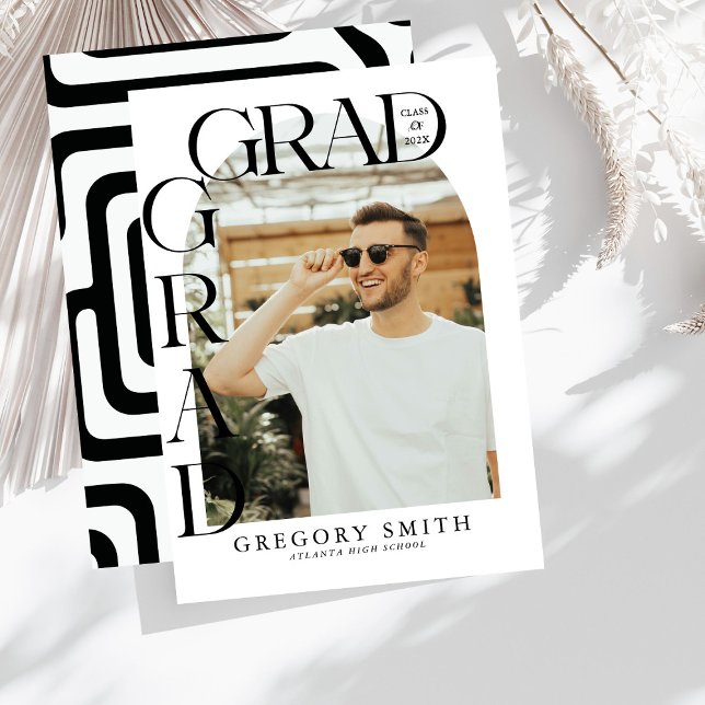 Modern Boho Arch Photo Graduation Announcement (Creator Uploaded)