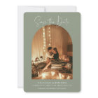 Modern Boho Arch Photo Sage Green Wedding Monogram