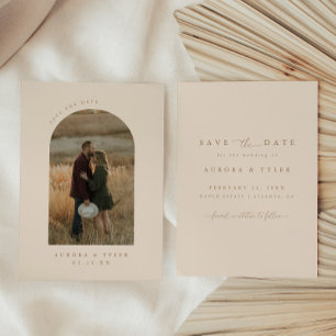 Modern Boho Arch Photo Wedding Save The Date