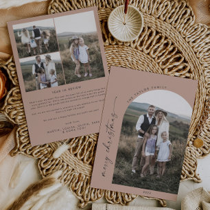 Modern Boho Arch   Salmon Christmas Photo Holiday 