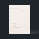 Modern Boho Arch Table Three Table Number<br><div class="desc">Designed to coordinate with for the «Arches Minimalist» Wedding Invitation Collection. To change details,  click «Details». To move the text or change the size,  font,  or colour,  click «Edit using Design Tool». View the collection link on this page to see all of the matching items in this beautiful design.</div>
