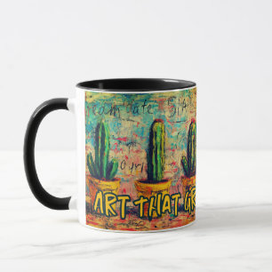 Modern Boho Art Desert Cactus Street Style Flair Mug