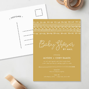 Modern Boho Baby Shower by Mail Invitation