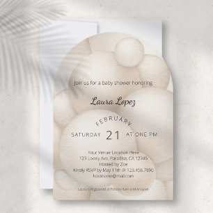 Modern Boho Balloons Baby Shower Invitation