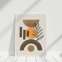 Modern Boho Botanical Geometric Abstract Wall Art