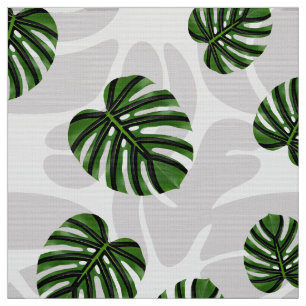 Modern Boho Botanical Leaves Pattern Fabric