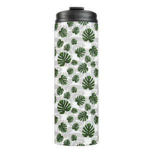 Modern Boho Botanical Leaves Pattern Thermal Tumbler
