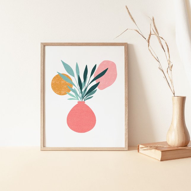 Modern Boho Botanical Potted Plant Art Poster (Creator Uploaded)