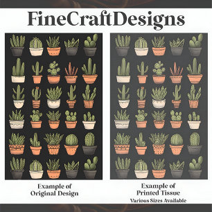 Modern Boho Cactus Collection C9 Decoupage Tissue Paper