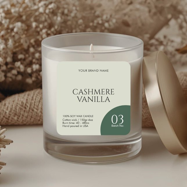 Modern boho candle label sticker (Creator Uploaded)
