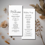 Modern Boho Casual Typography Wedding Ceremony  Programme<br><div class="desc">Modern Boho Wedding Ceremony Program,  with a casual script typography design. Set on a simple white background,  you customise with your own information. A simple and elegant addition to your special day</div>