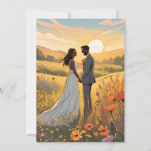 modern boho chic fall save the date cards