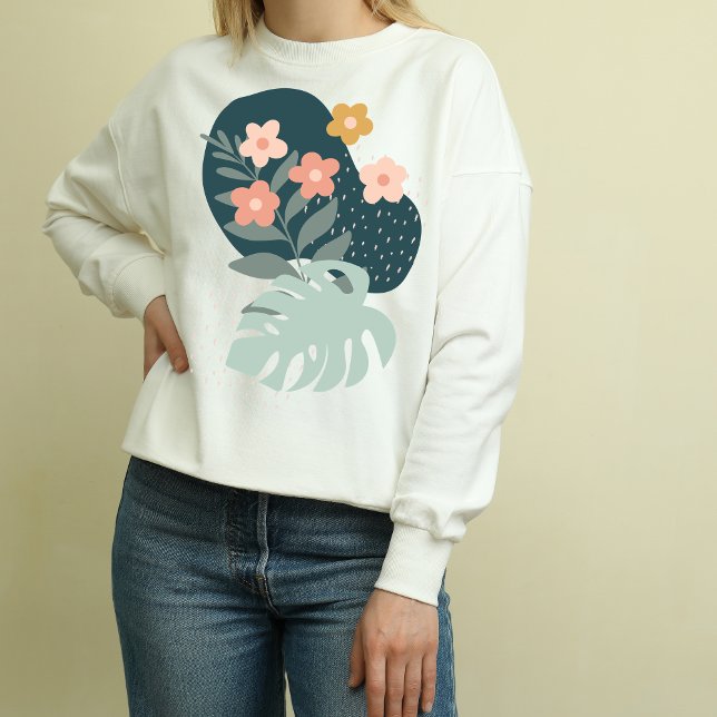 Modern boho chic floral winter Women Sweatshirt (Creator Uploaded)