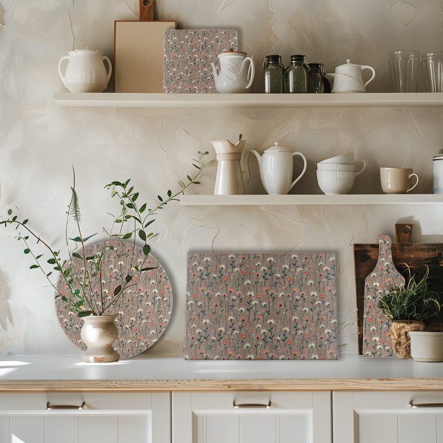 Modern Boho Chic Wildflower Pattern Cutting Board (Creator Uploaded)