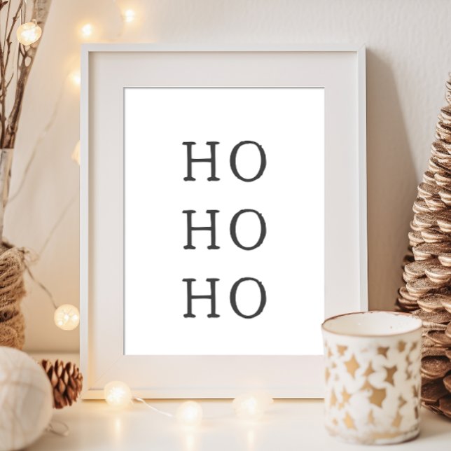 Modern Boho Christmas HO HO HO Wall Art Print (Creator Uploaded)