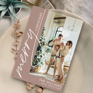 Modern Boho Christmas Photo Holiday Card