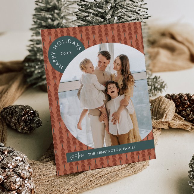 Modern Boho Christmas Photo Holiday Card (Creator Uploaded)