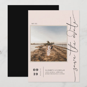 Modern Boho Desert   Square Photo Save the Date