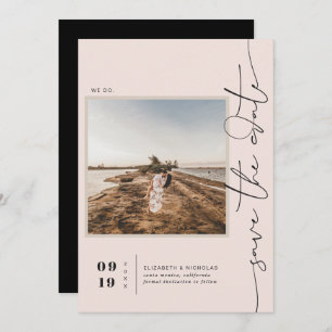 Modern Boho Desert   Square Photo Save the Date
