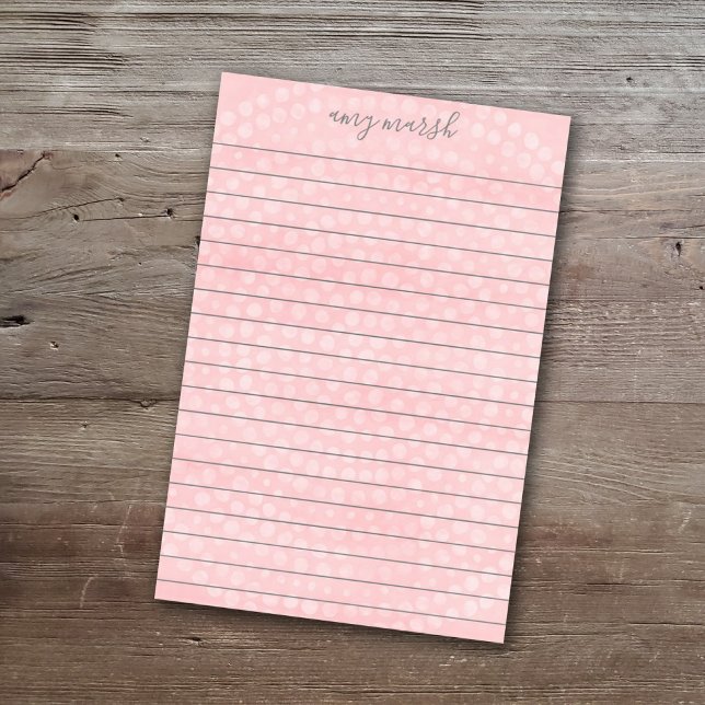 Modern Boho Dot Pattern with bounce script name Post-it Notes (Creator Uploaded)