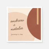 Modern Boho Earth-toned Abstract Circles Wedding