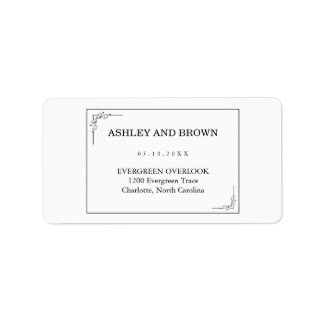 Modern Boho Elegant minimalist Return Address  Label