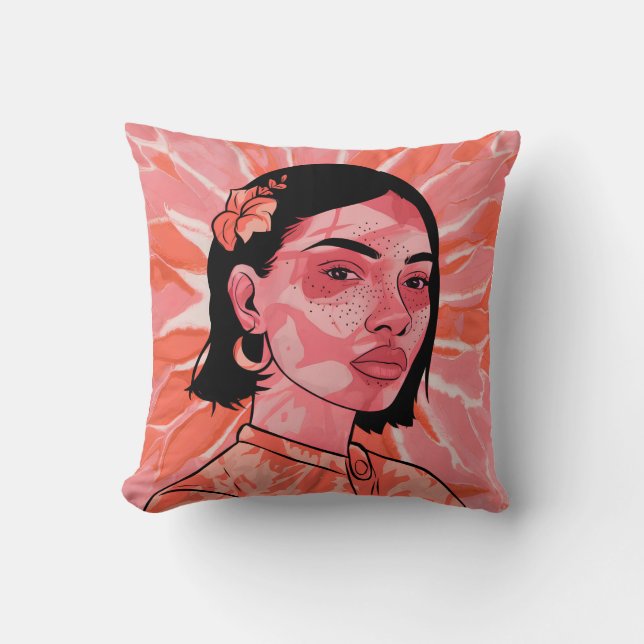 Modern boho feminine minimalist art iPhone case Cushion (Front)