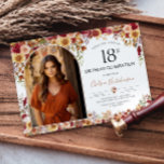 Modern Boho Floral 21st Birthday Dinner Photo Invitation<br><div class="desc">Discover the enchantment of the "Modern Boho Terra Cotta Arch Floral" Collection and embark on a journey where style,  nature,  and celebration converge in perfect harmony. Your event deserves the touch of magic that this suite brings.</div>