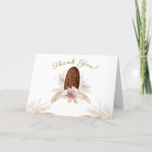 Modern Boho Floral Ice Cream Popcicle Baby Shower  Thank You Card