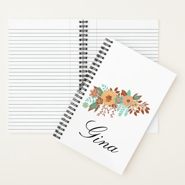  Modern Boho Floral  Notebook (Inside)