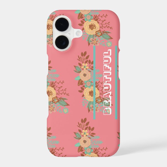 Modern Boho Floral Pink  Samsung Galaxy S21 Case (Back)