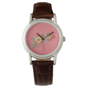 Modern Boho Floral Pink Women's Watch