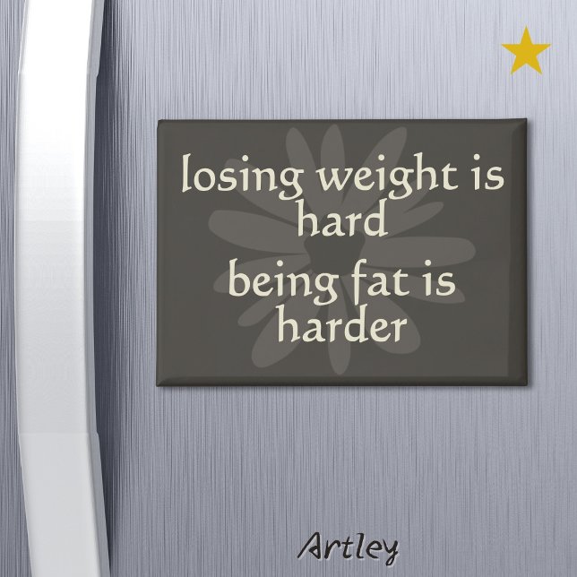 Modern Boho Flower Weight Loss Motivational Fridge Magnet (Creator Uploaded)