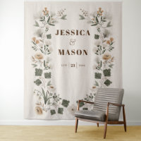 Modern Boho Folk Wedding Backdrop Decor