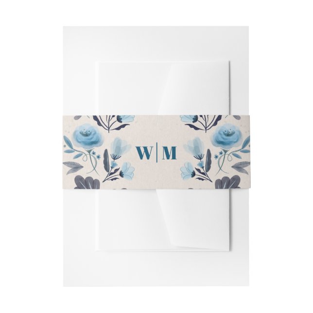 Modern Boho Folk Wedding Invitation Invitation Bel Belly Band (Front Example)