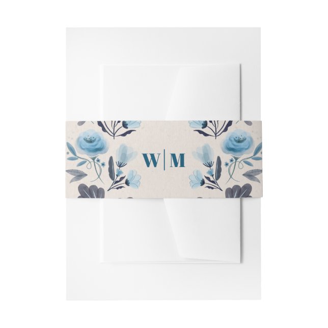 Modern Boho Folk Wedding Invitation Invitation Bel Invitation Belly Band (Front Example)