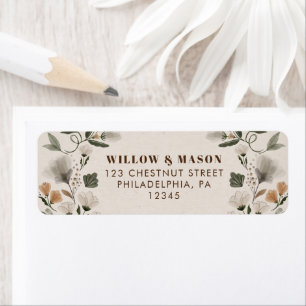 Modern Boho Folk Wedding Return Address