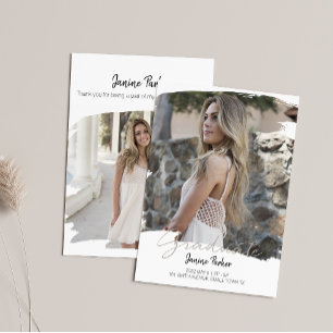 Modern Boho Frame Add Your Photo Graduation Announcement